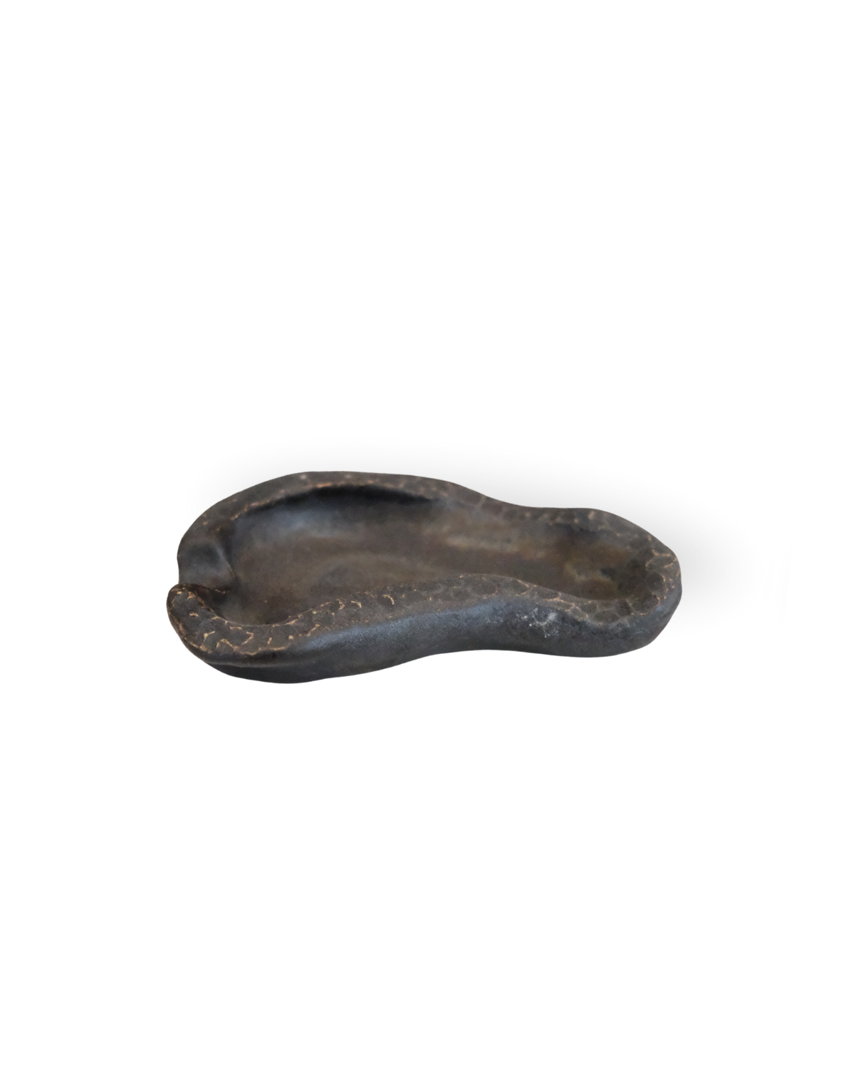 Ashdrop Handmade Black Oval Ceramic Ashtray