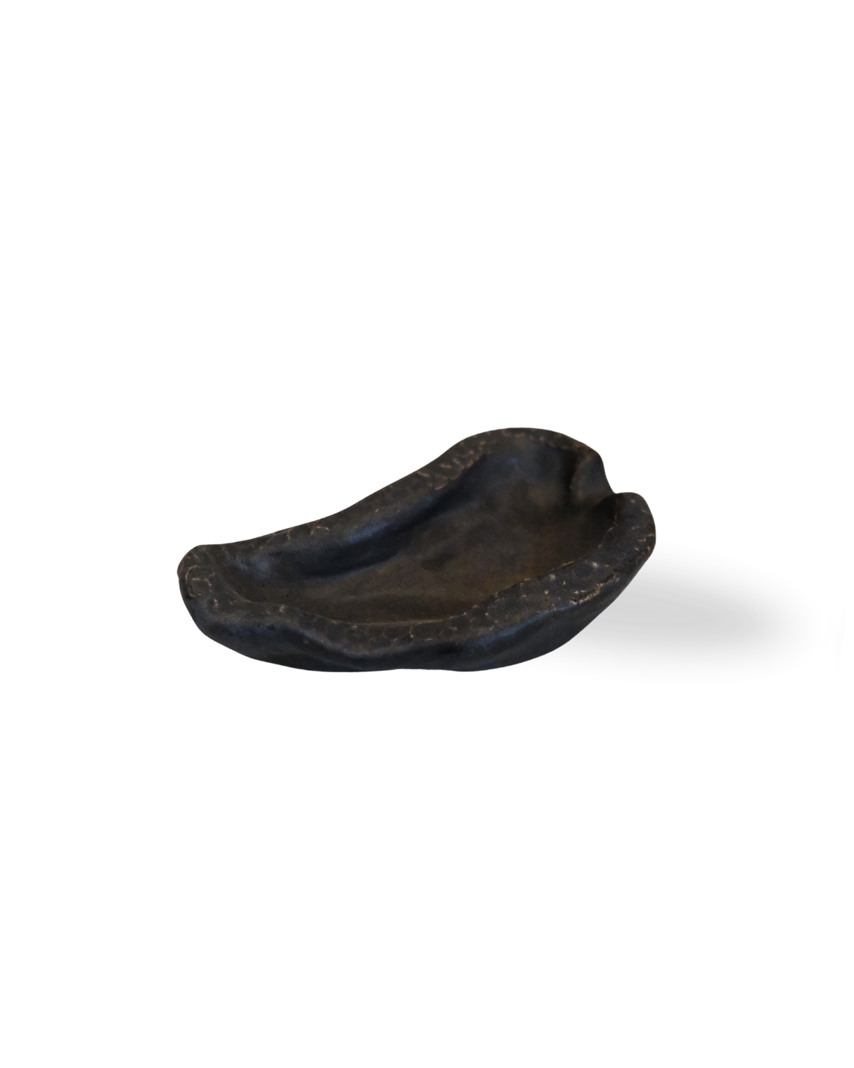 Ashdrop Handmade Black Oval Ceramic Ashtray