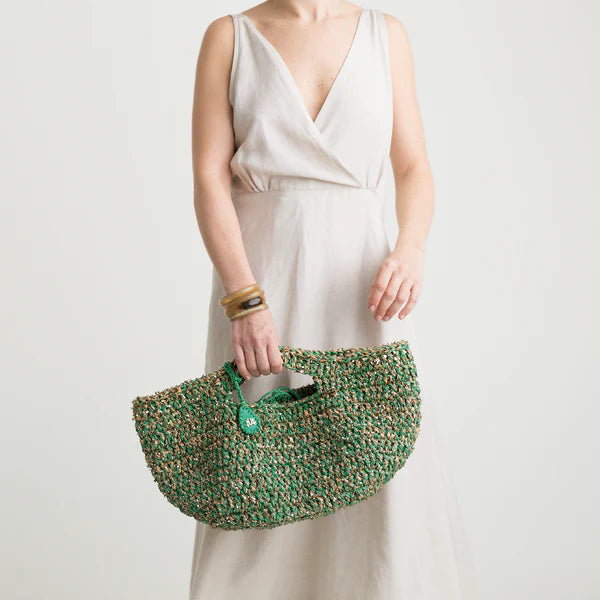 Capri In Classic Green Basket Tote