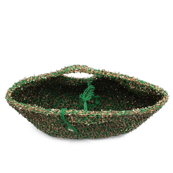 Capri In Classic Green Basket Tote