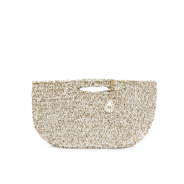 Capri In White Basket Tote