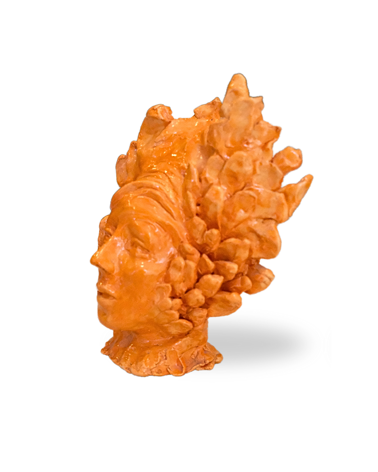 Helios Arc Handmade Orange Sunburst Sculpture