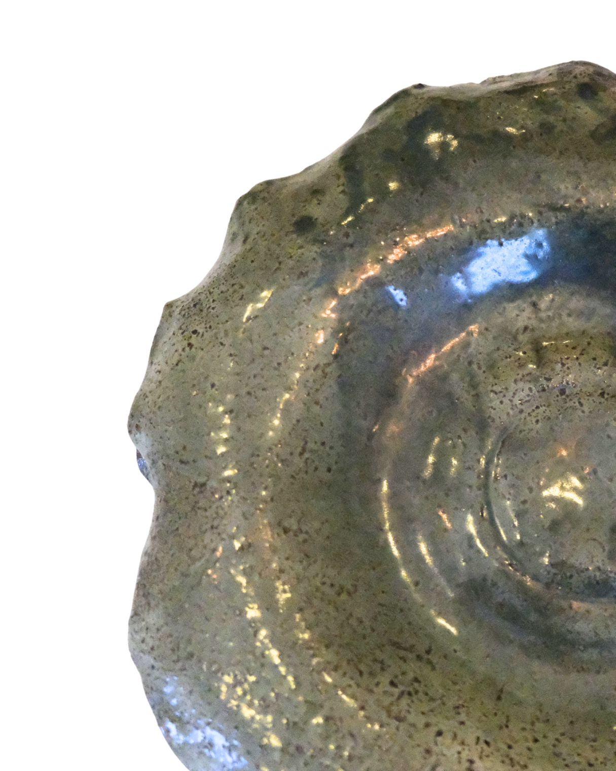 Horizon Line Handmade Grey Ceramic Plate