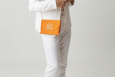 Iris In Sunrise Orange Silk