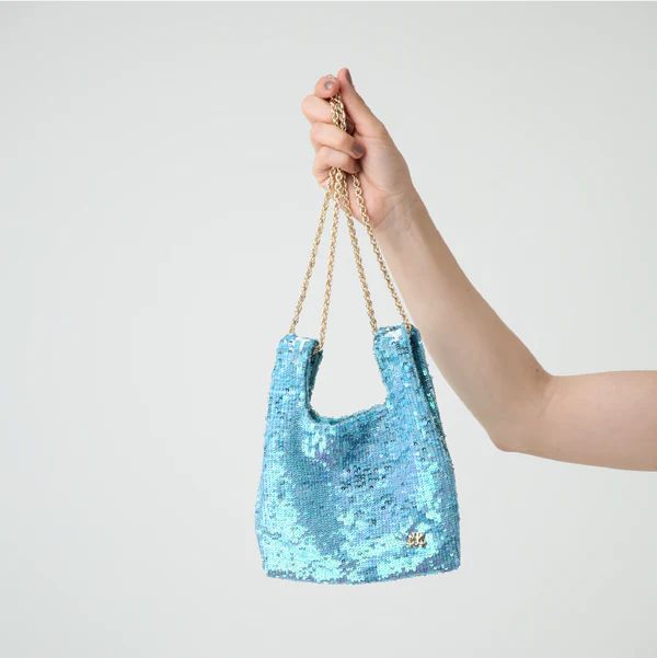 Micro Ines In French Blue/ Turquoise Sequin
