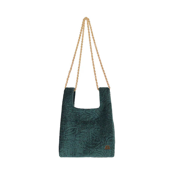 Micro Ines In Hunter Green Silk Velvet