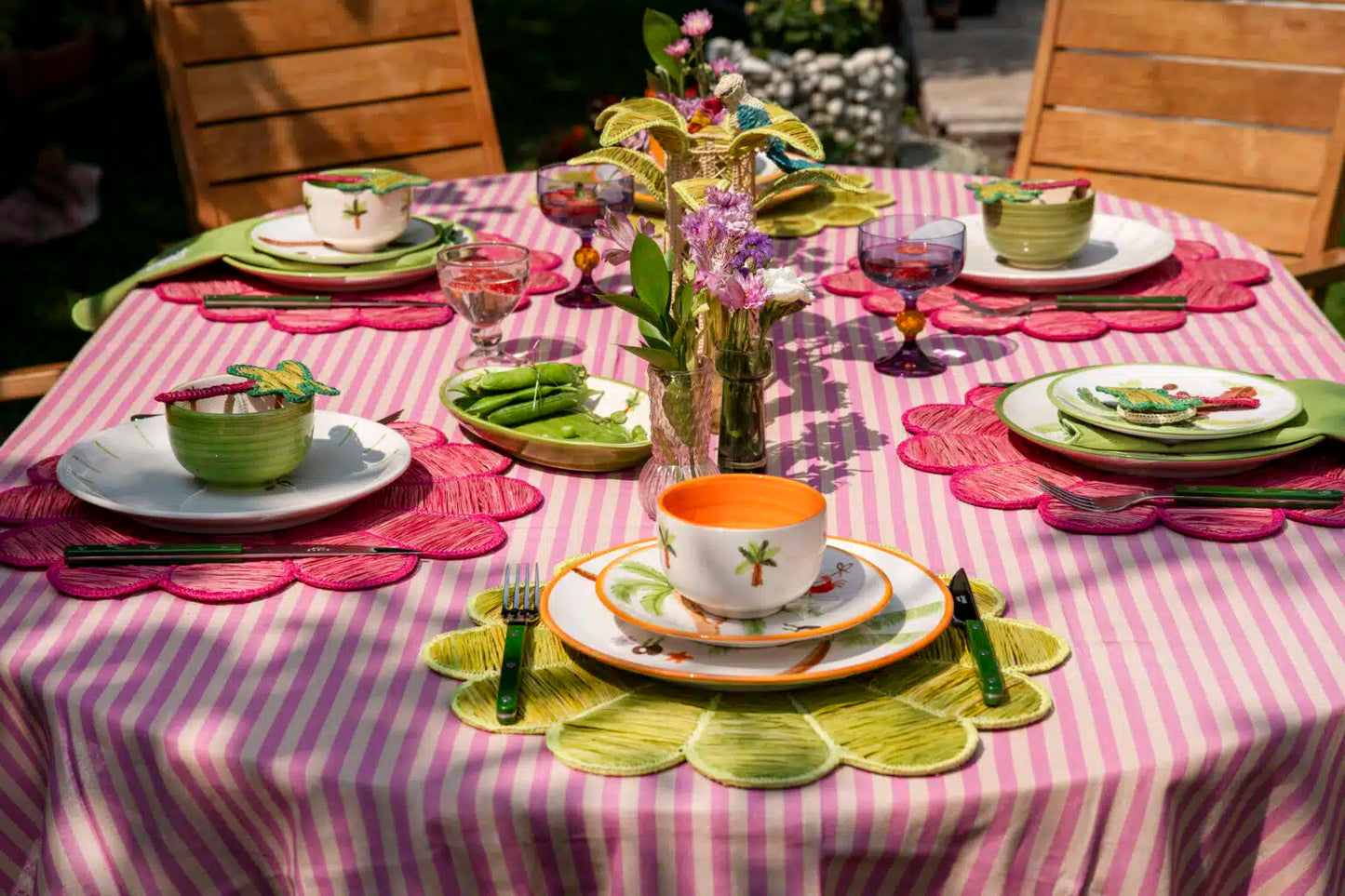 Palm Beach Colllection 2’li Pembe Çiçek Amerikan Servis