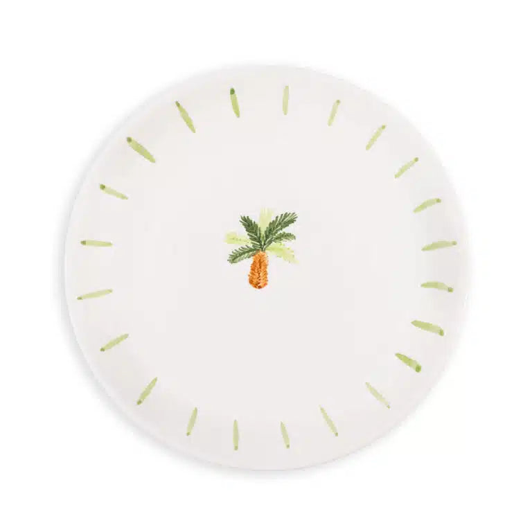Palm Beach Seramik Çizgi Yemek Tabağı