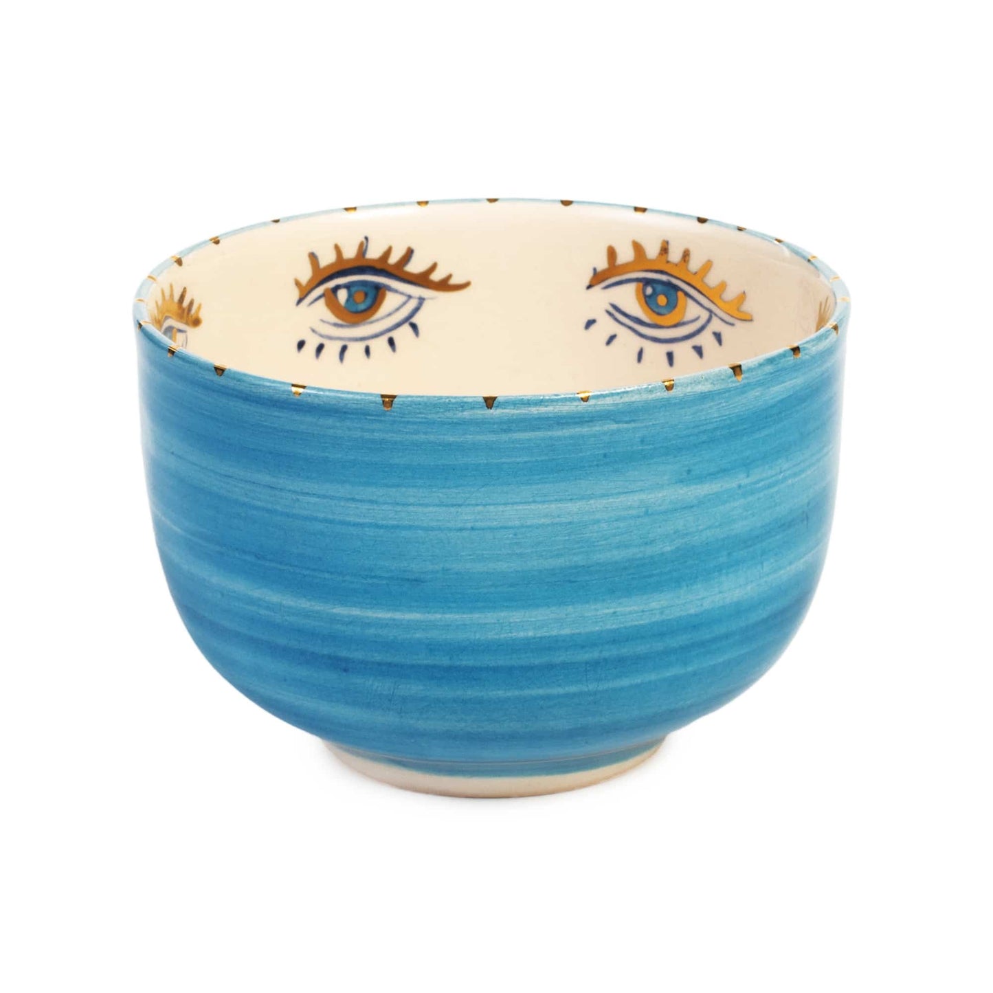Signature Eye Seramik Blue Bowl