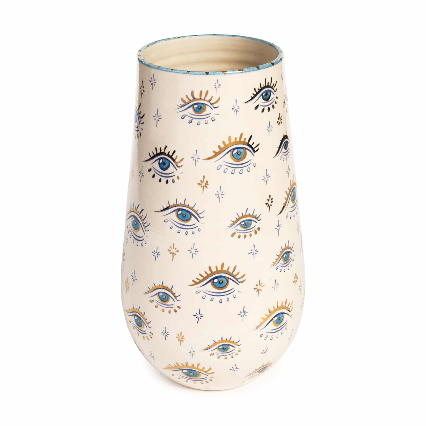 Signature Eye Seramik Vase (24 karad gold)
