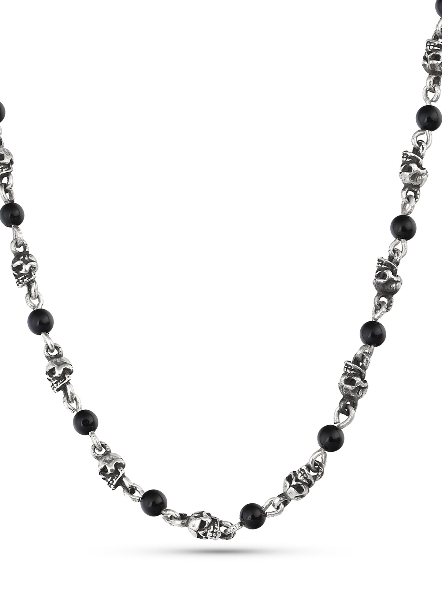 Skull Chain Erkek Gümüş Kolye