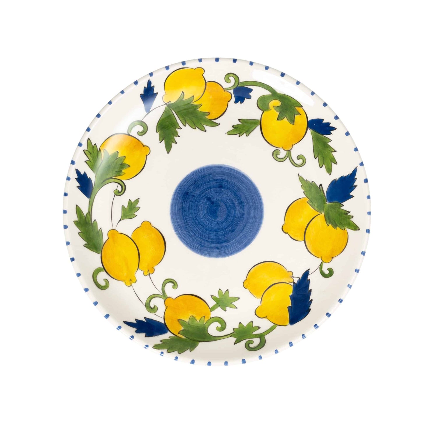Sorrento Lemon Seramik Çizgili Yemek Tabağı 30 cm