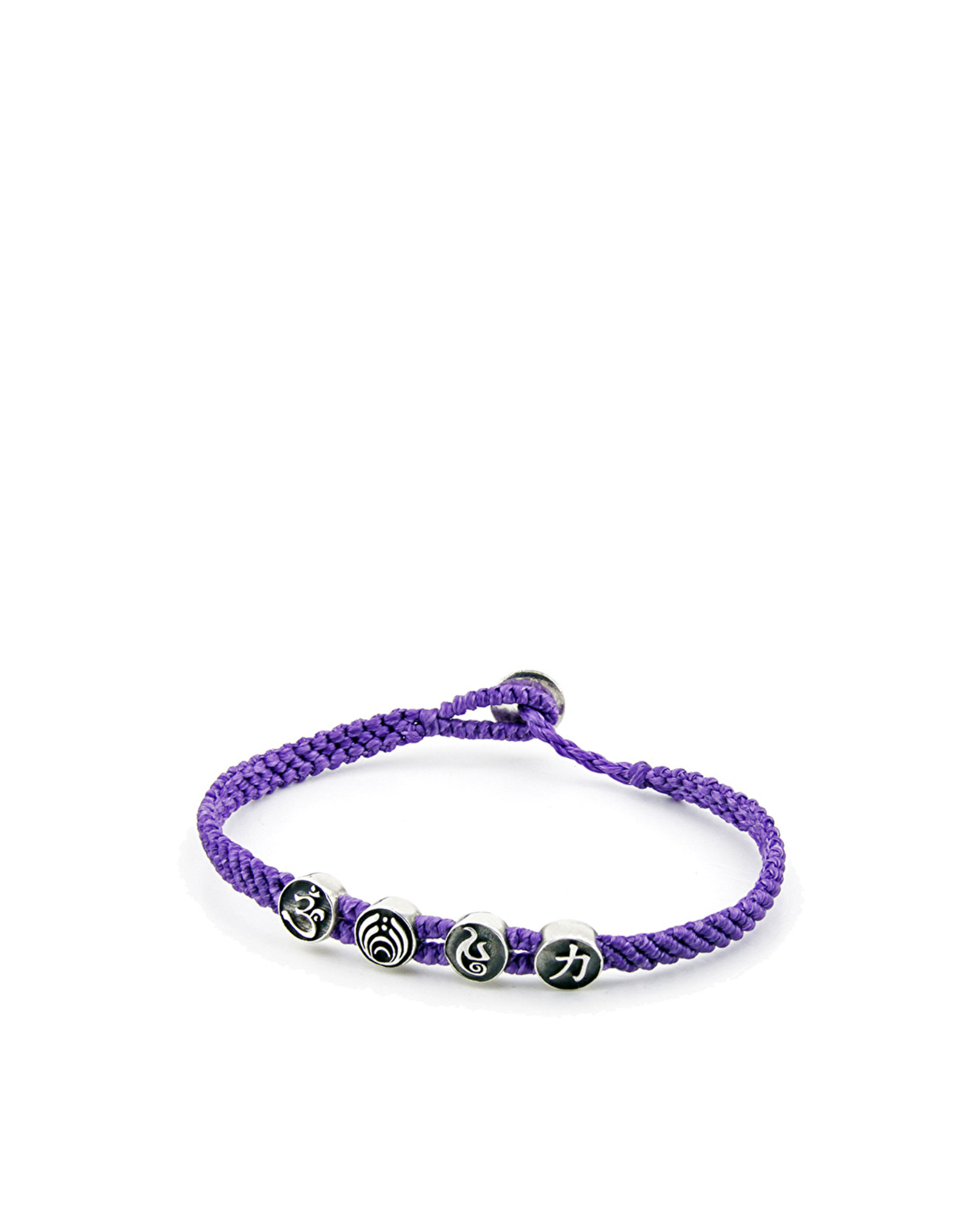 Strenght Symbols Flat Braided Gümüş Bileklik