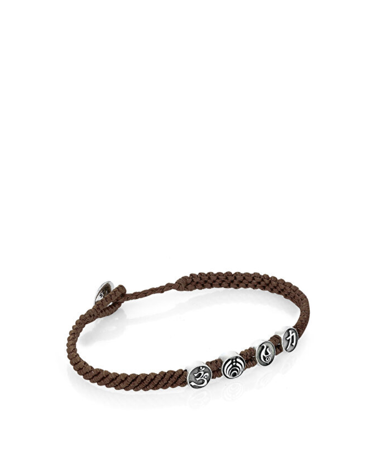 Strenght Symbols Flat Braided Gümüş Bileklik