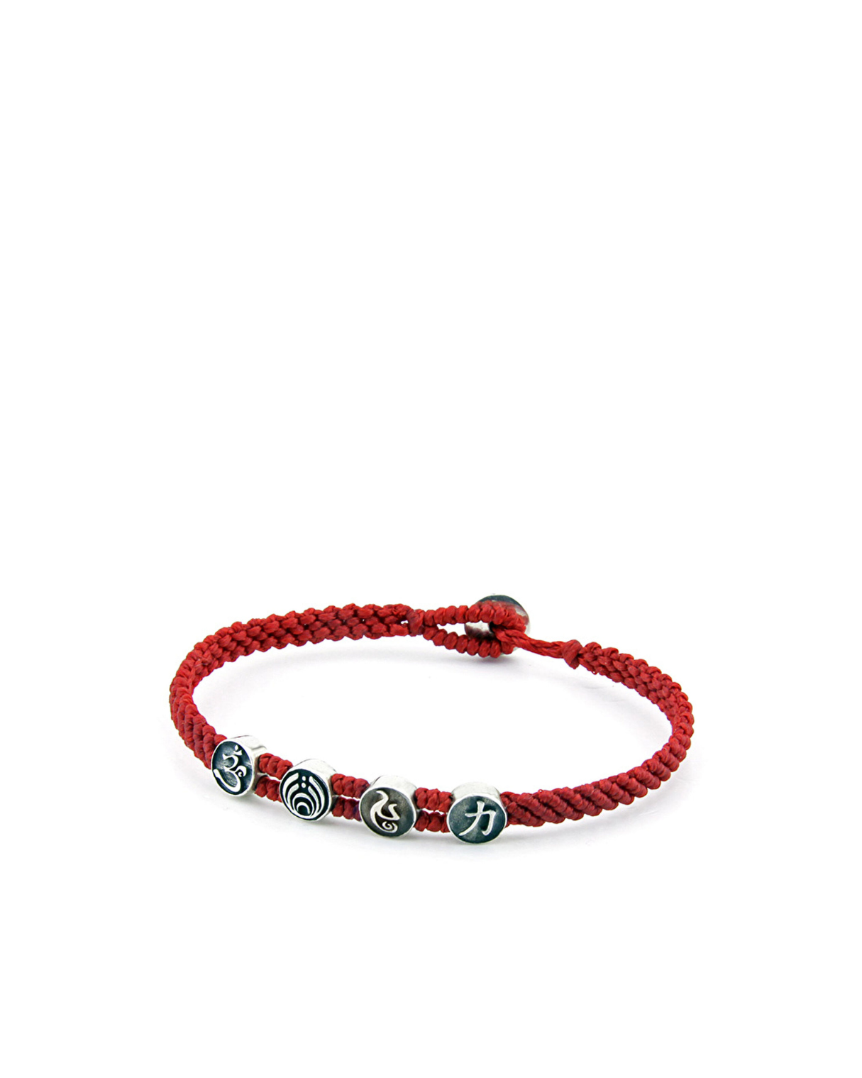Strenght Symbols Flat Braided Gümüş Bileklik