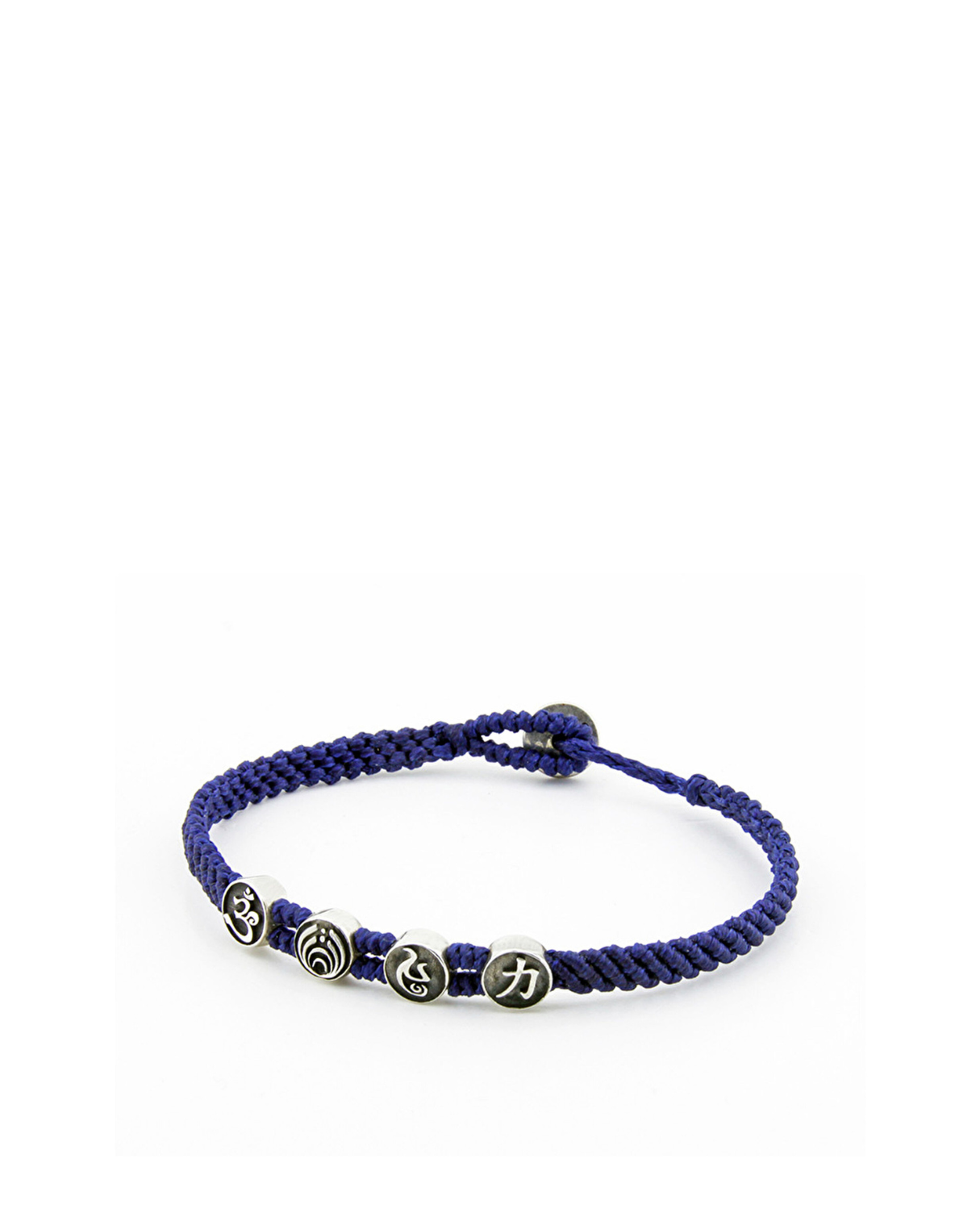 Strenght Symbols Flat Braided Gümüş Bileklik