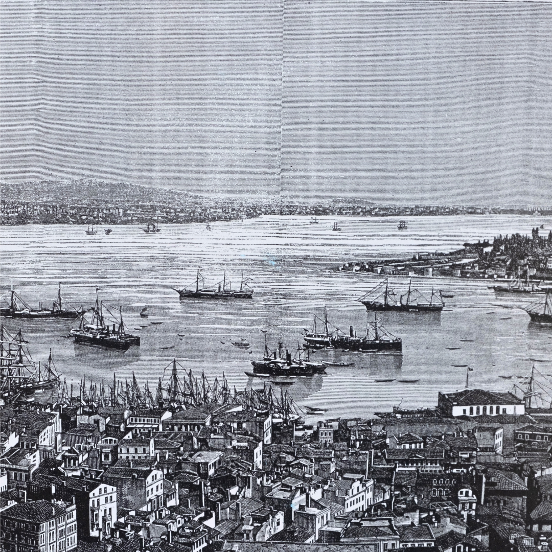 Antika 1876 Panorama de Constantinople