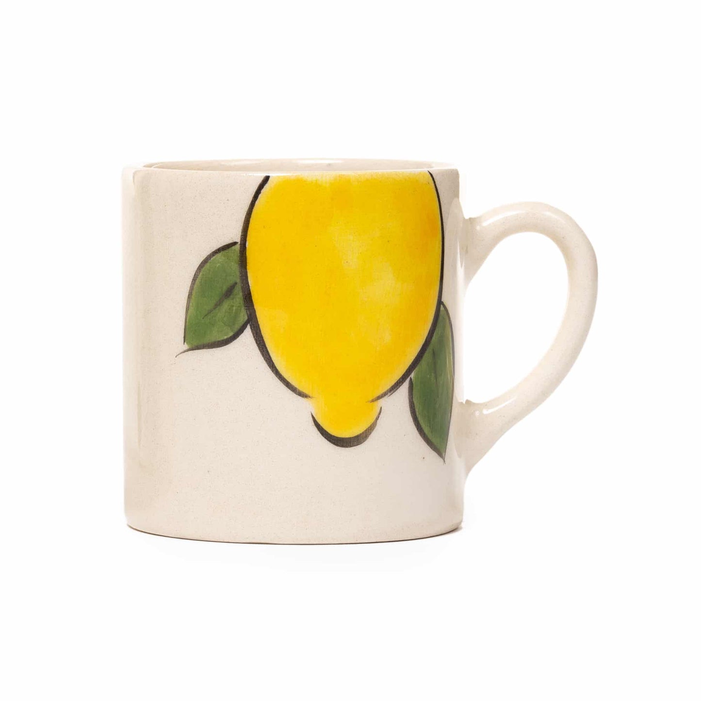 White Lemon Handled Coffee