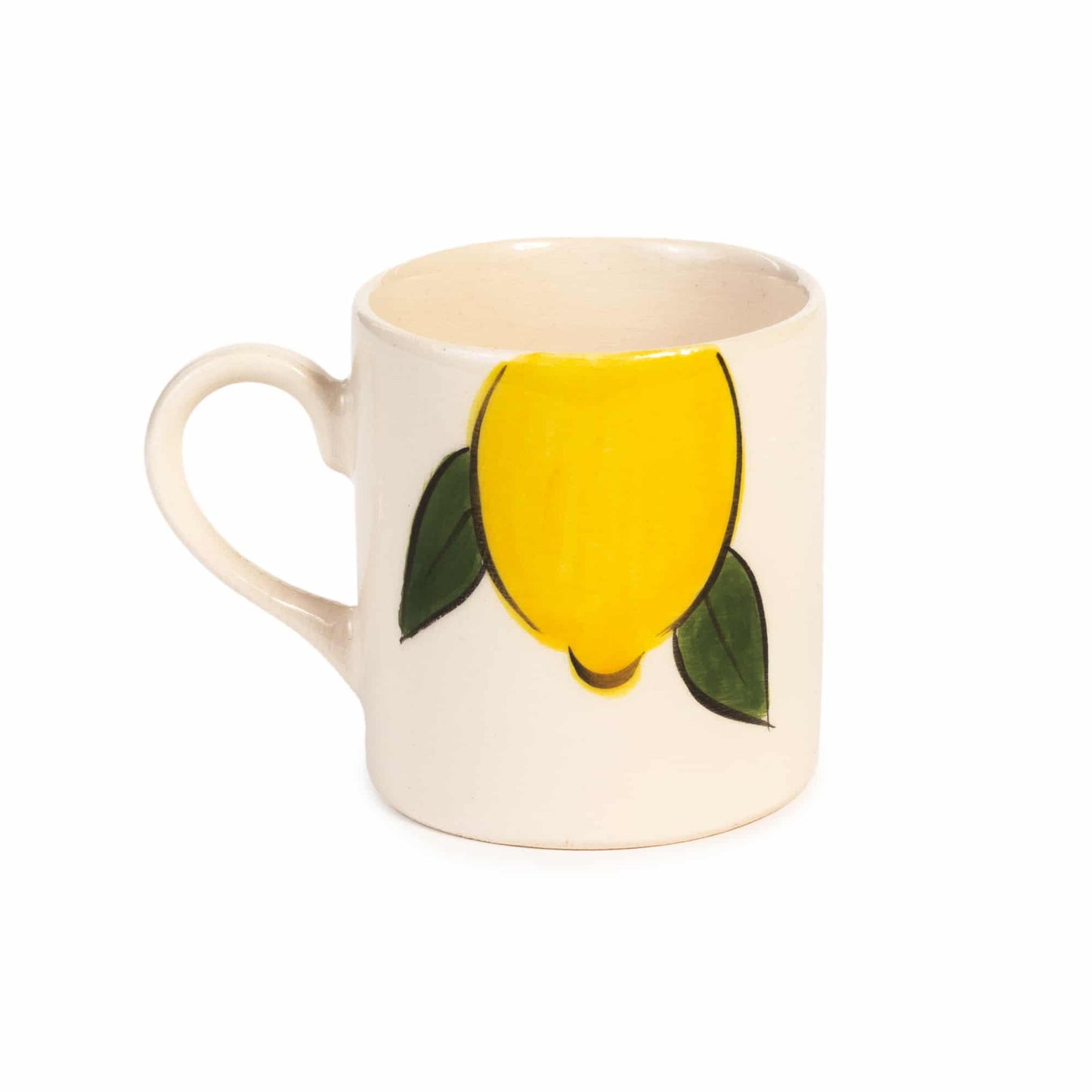 White Lemon Handled Coffee