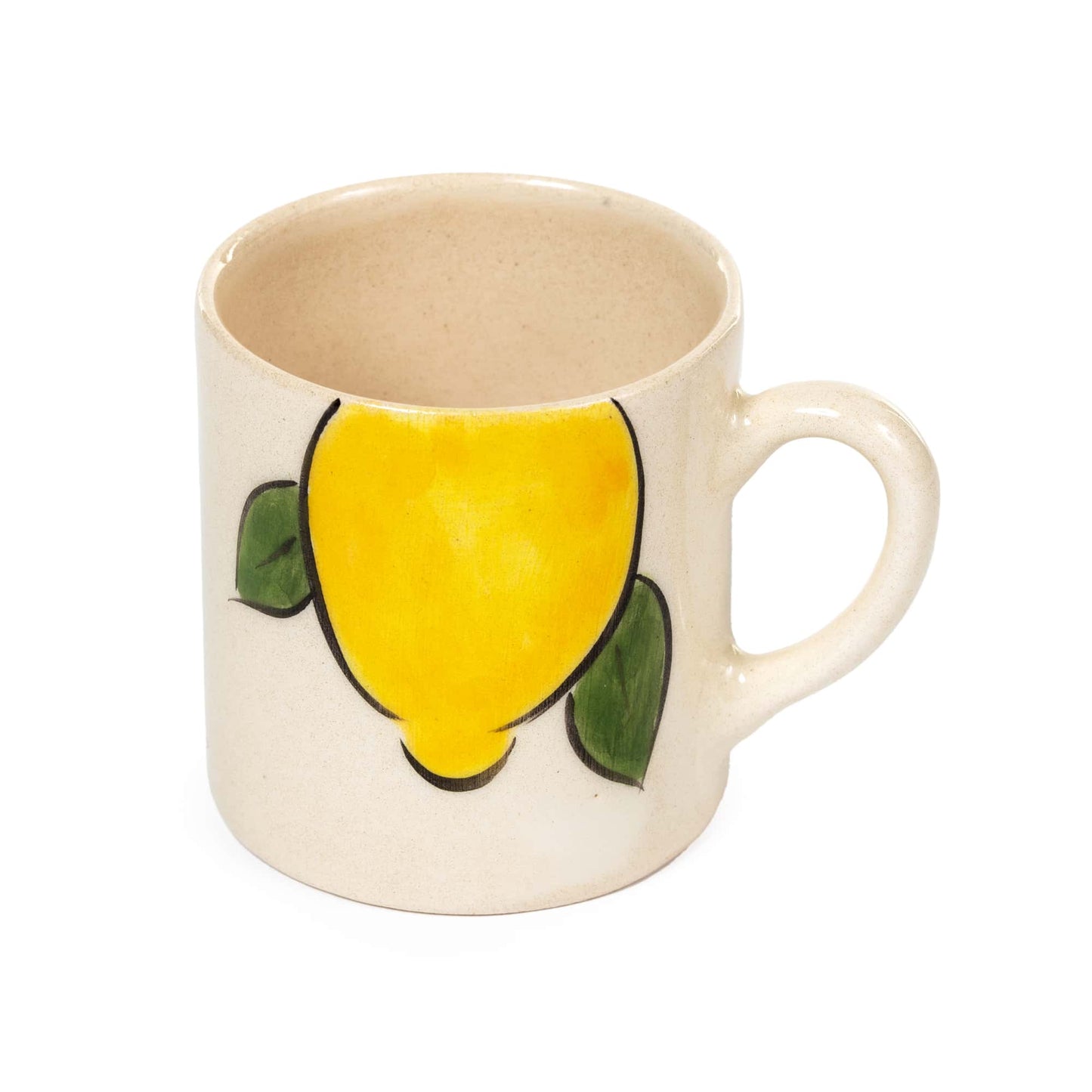 White Lemon Handled Coffee