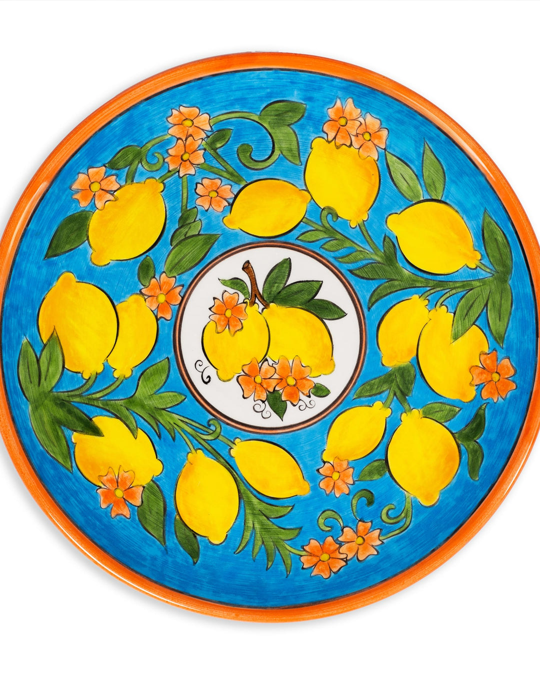 Amalfi Coast Handmade Ceramic Orange Dinner Plate 30 cm