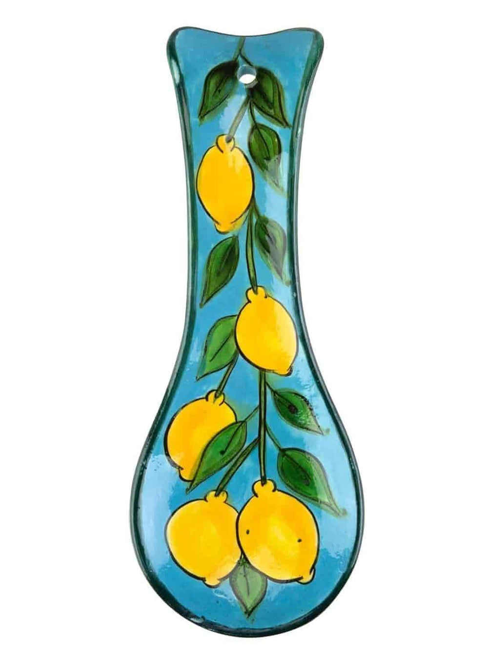 Limon Desenli Mavi Zeminli Kaşıklık