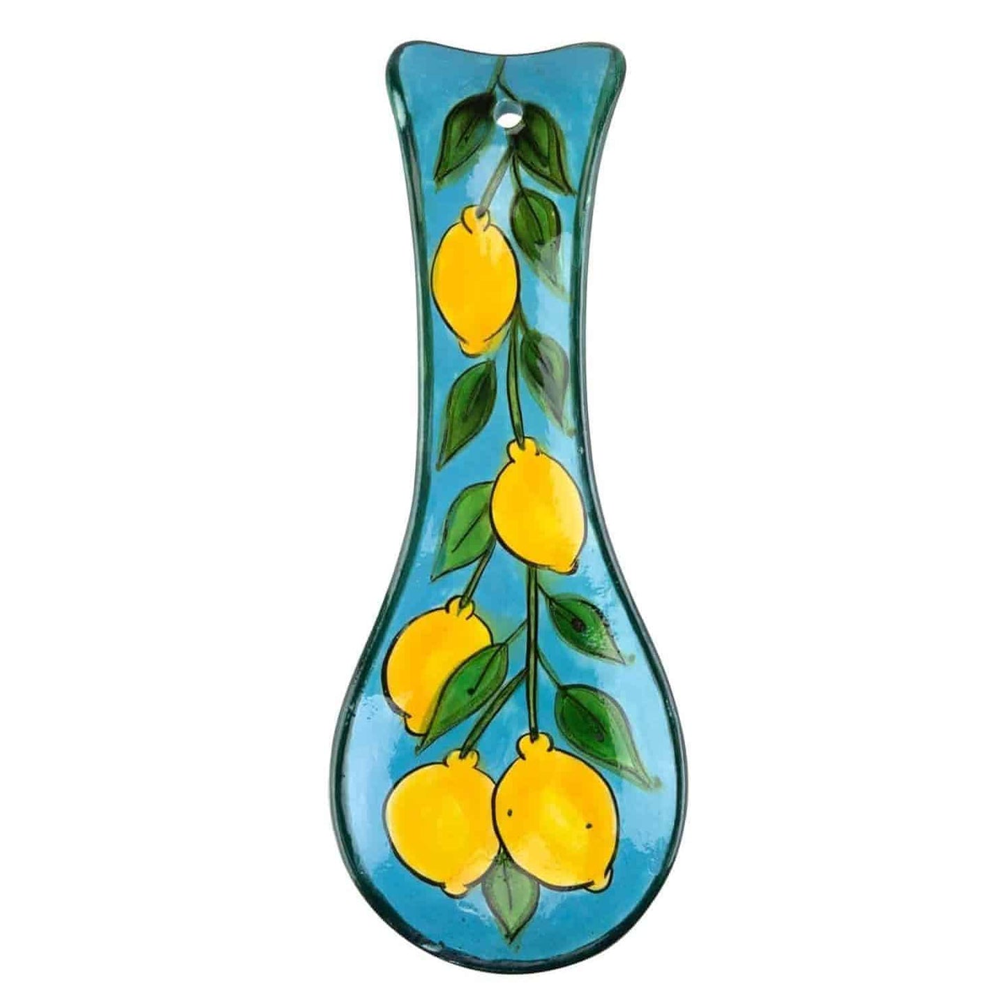 Limon Desenli Mavi Zeminli Kaşıklık