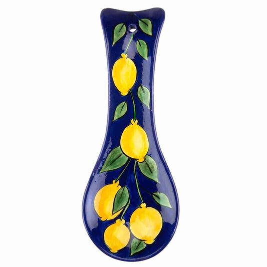 Limon Desenli Kobalt Zeminli Kaşıklık