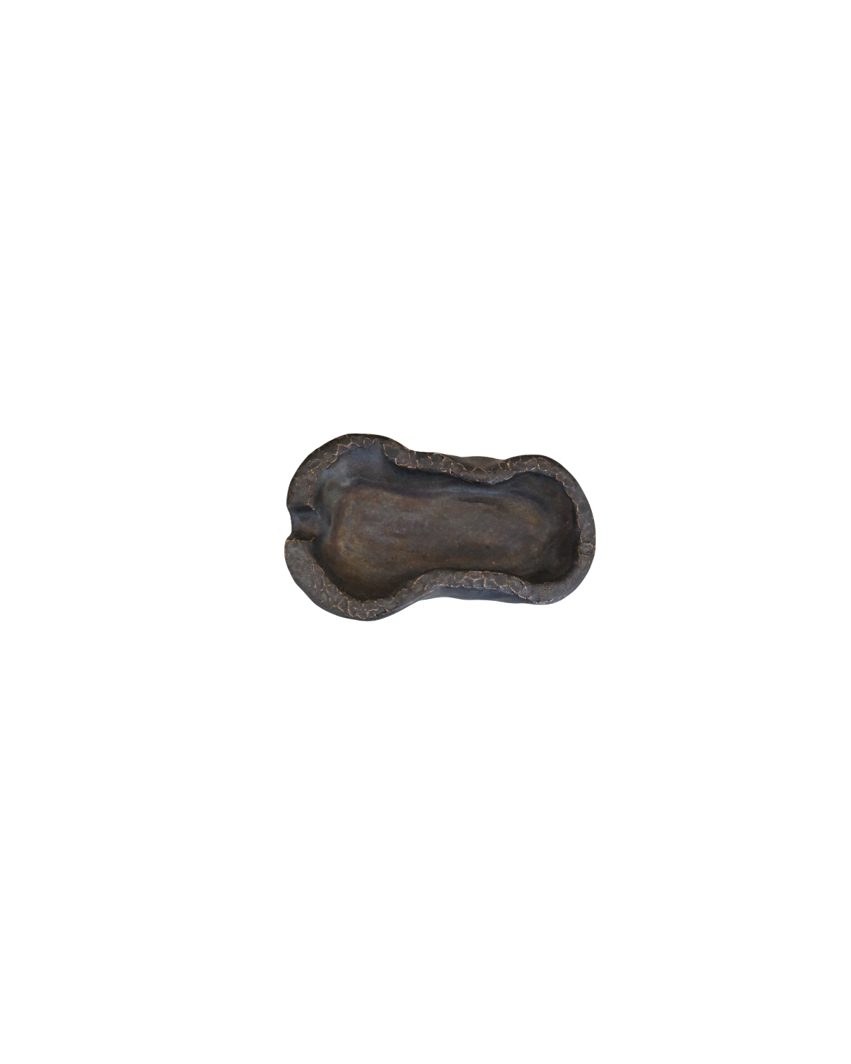Ashdrop Handmade Black Oval Ceramic Ashtray