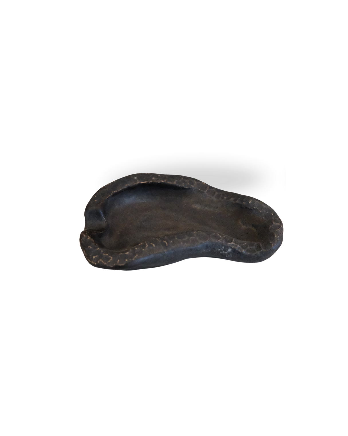 Ashdrop Handmade Black Oval Ceramic Ashtray