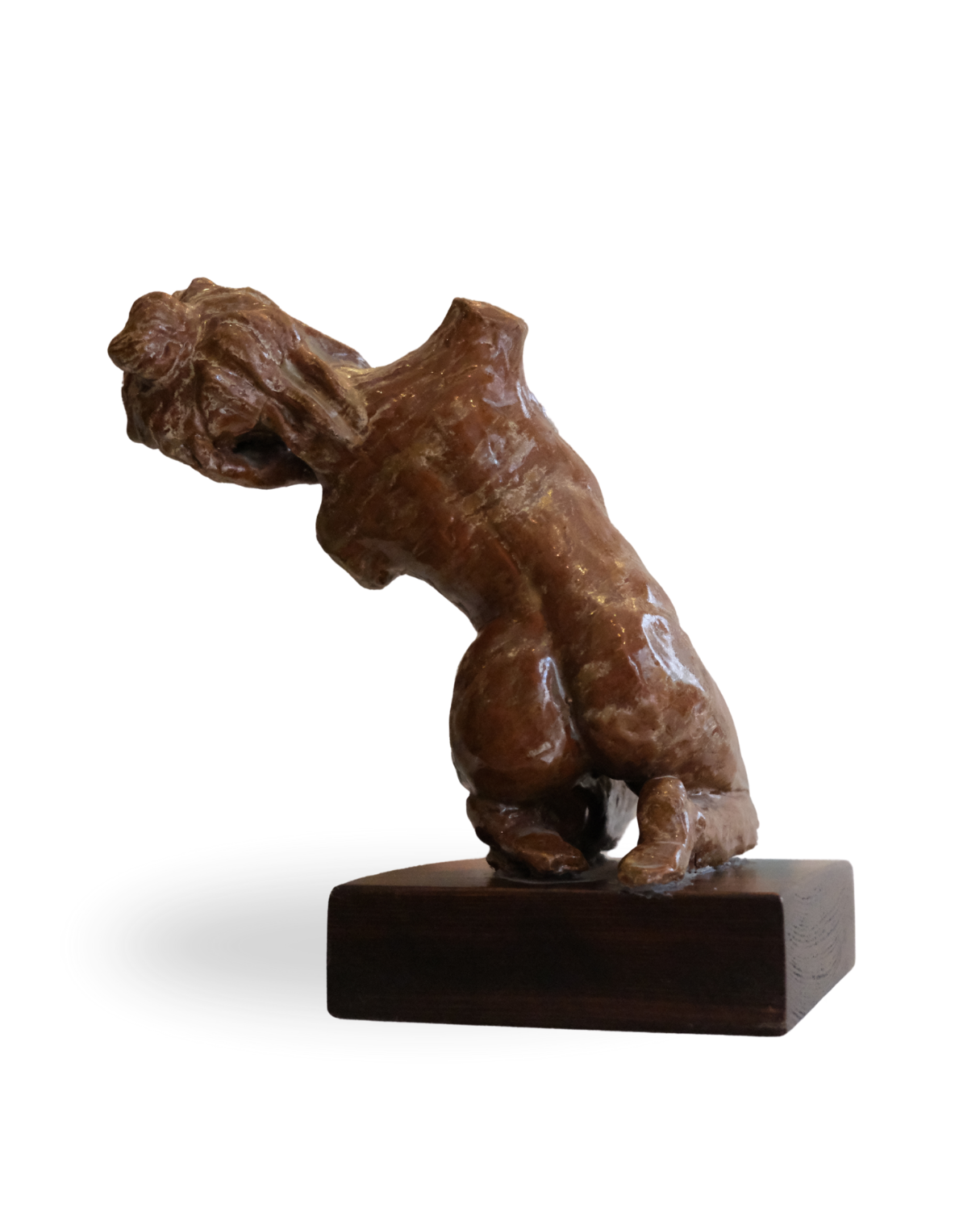 Atlas Rising Handmade Brown Figure Sculpture