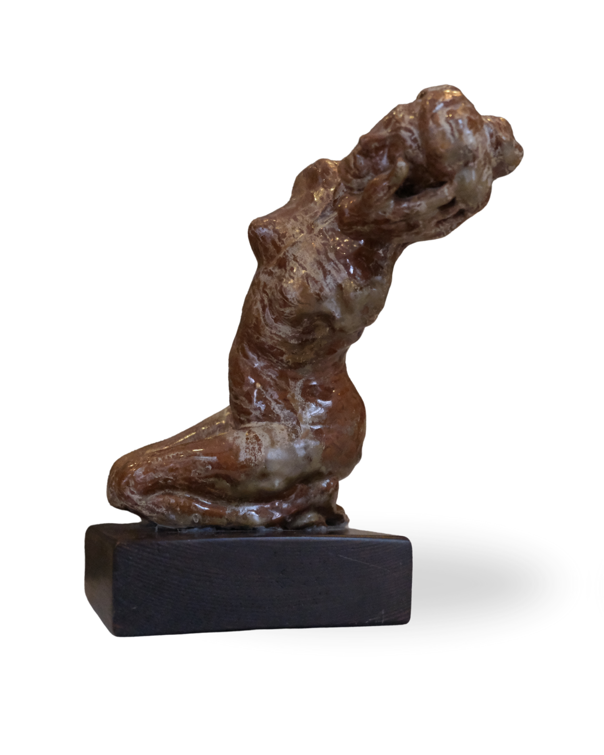 Atlas Rising Handmade Brown Figure Sculpture