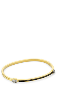 Bangle Skull Siyah Pırlanta 14K Altın Bileklik