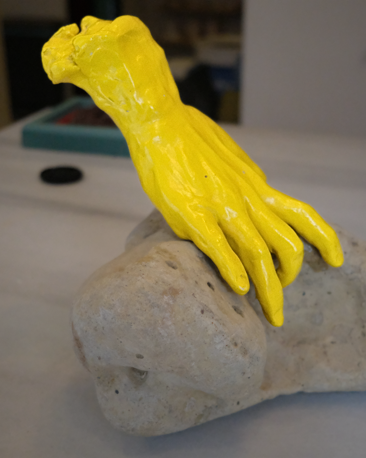 Bloomtouch Handmade Yellow Hand Sculpture