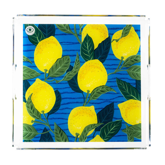 Blue Lemon Plexi Tepsi 33 x 33 cm