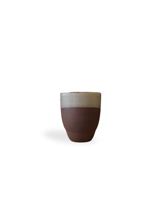 Duo Tone Handmade Two-Color Ceramic Shot Cup