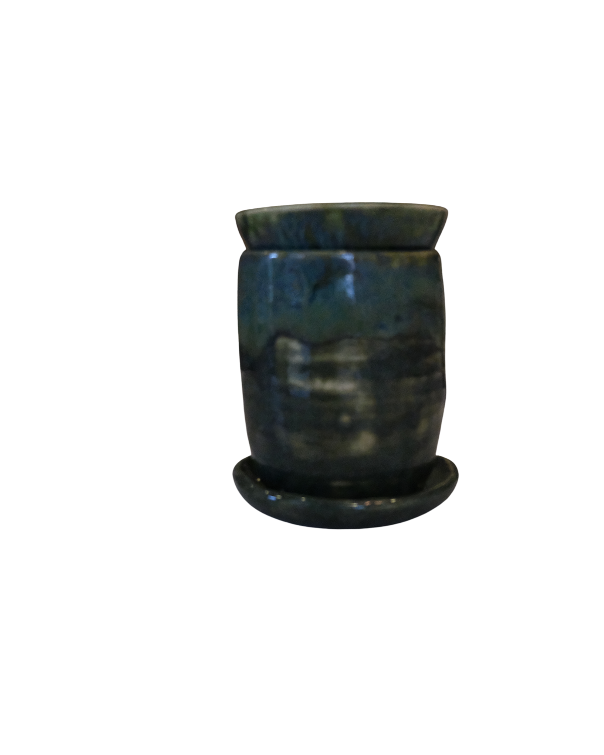 Echo Pour Handmade Blue Ceramic Flour Strainer