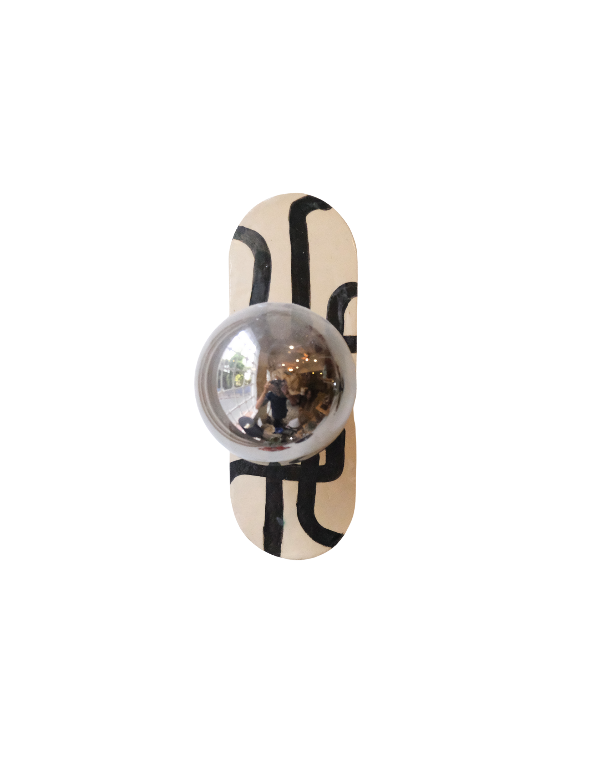 Eclipse Mood Handmade White-Black Wall Lamp