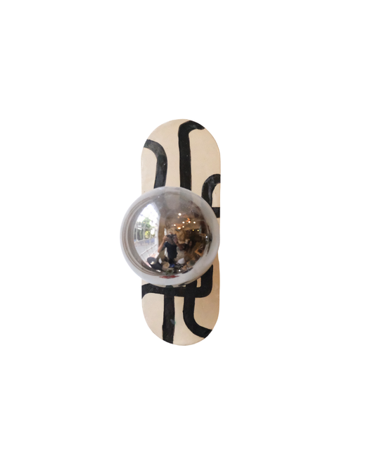 Eclipse Mood Handmade White-Black Wall Lamp