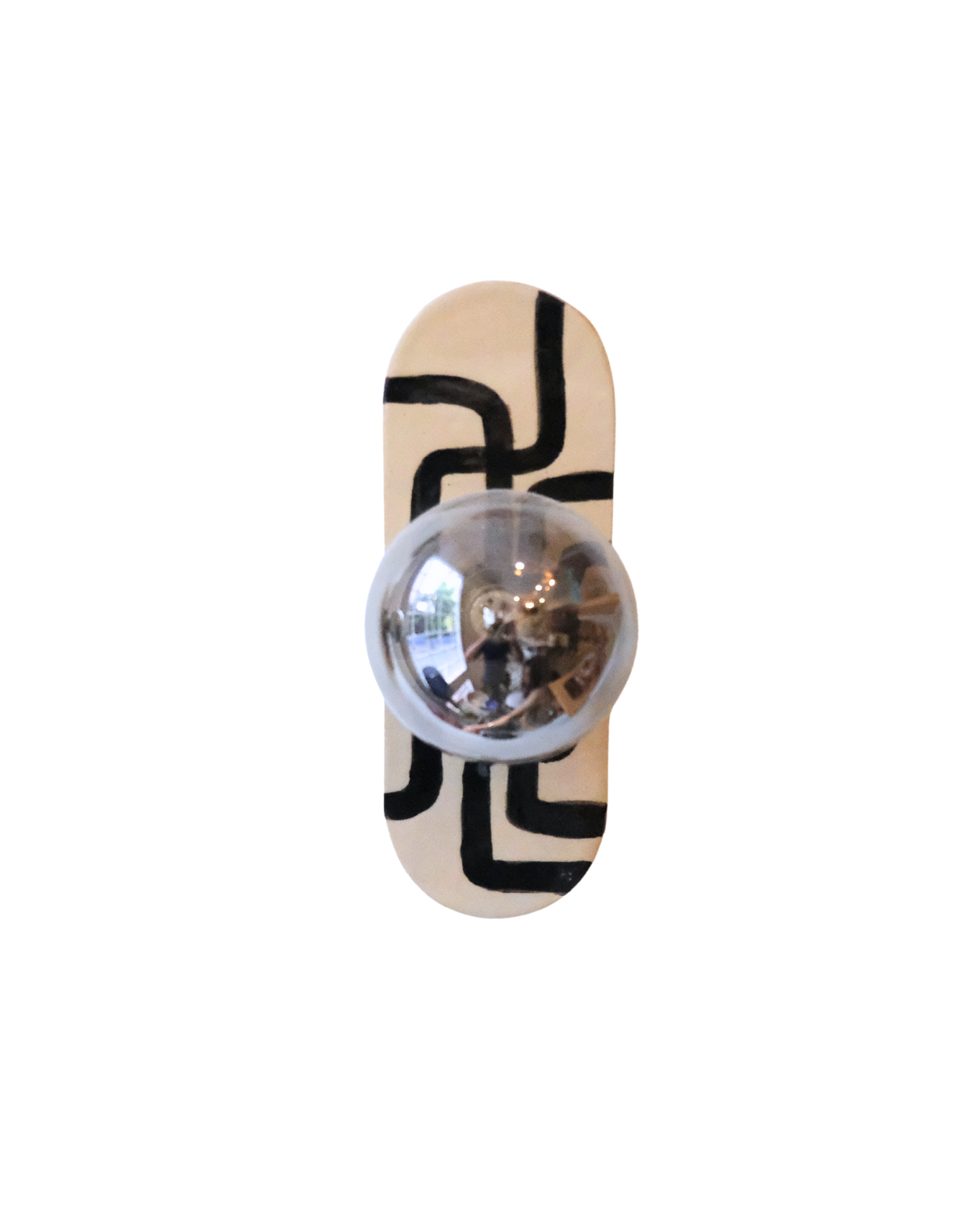 Eclipse Mood Handmade White-Black Wall Lamp
