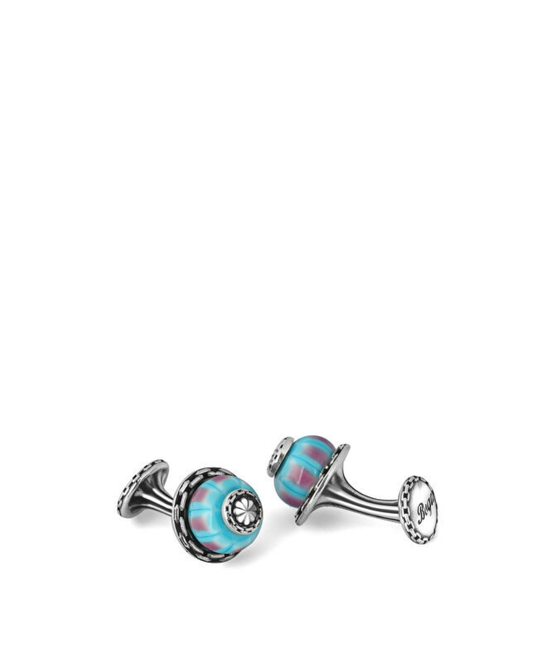 Glass Beads-M Chain Fx Gümüş Kol Düğmesi