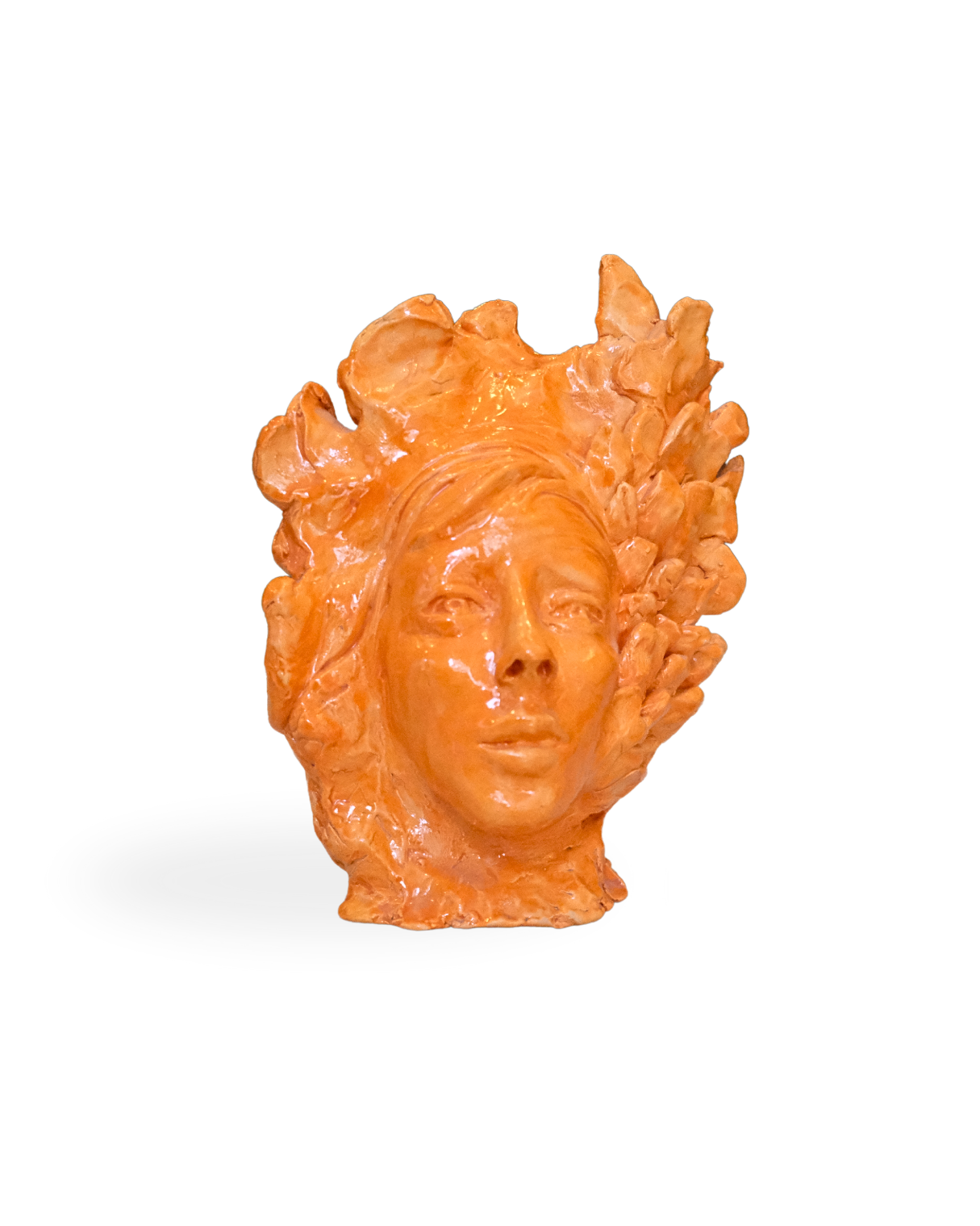 Helios Arc Handmade Orange Sunburst Sculpture
