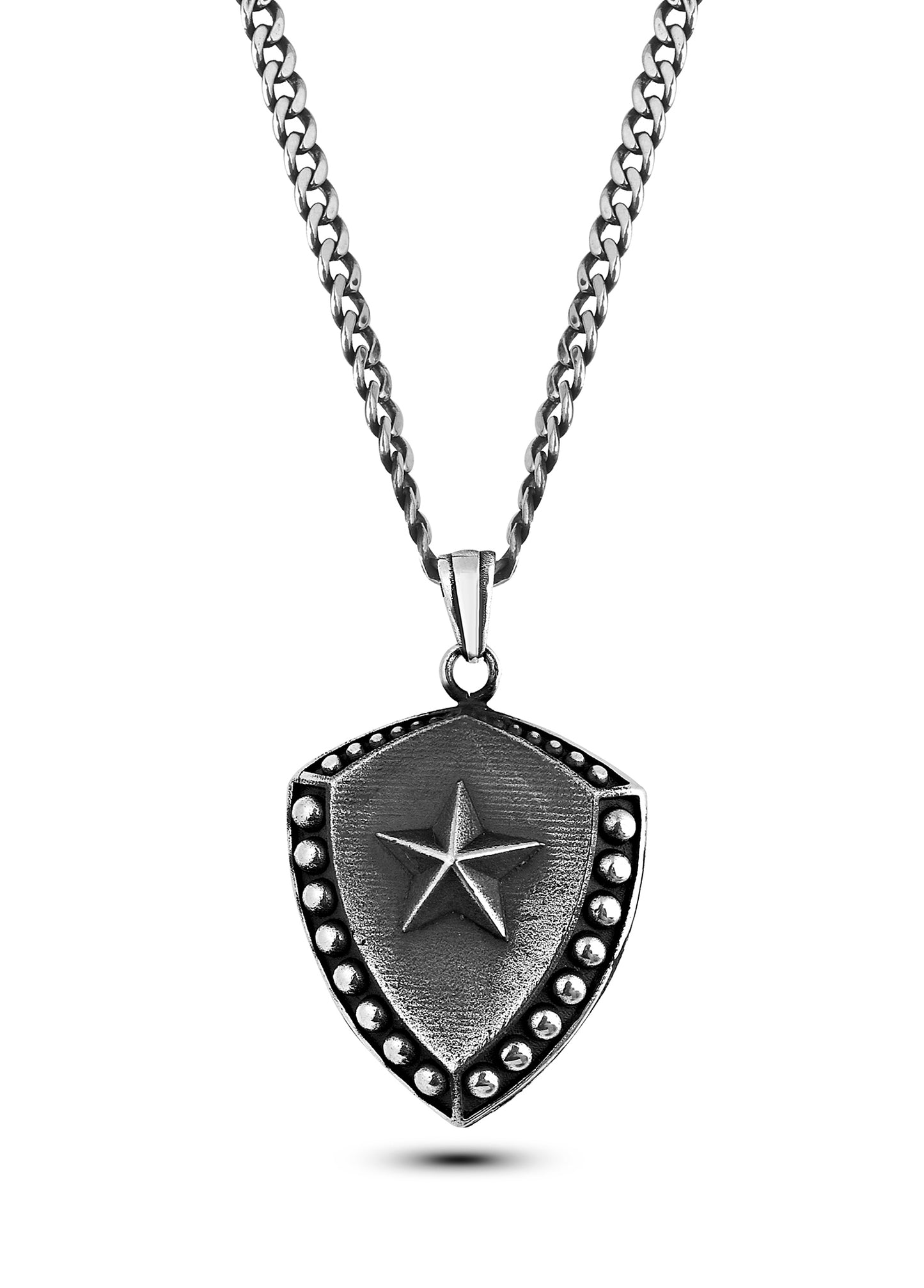 Heraldic Star Erkek Gümüş Kolye
