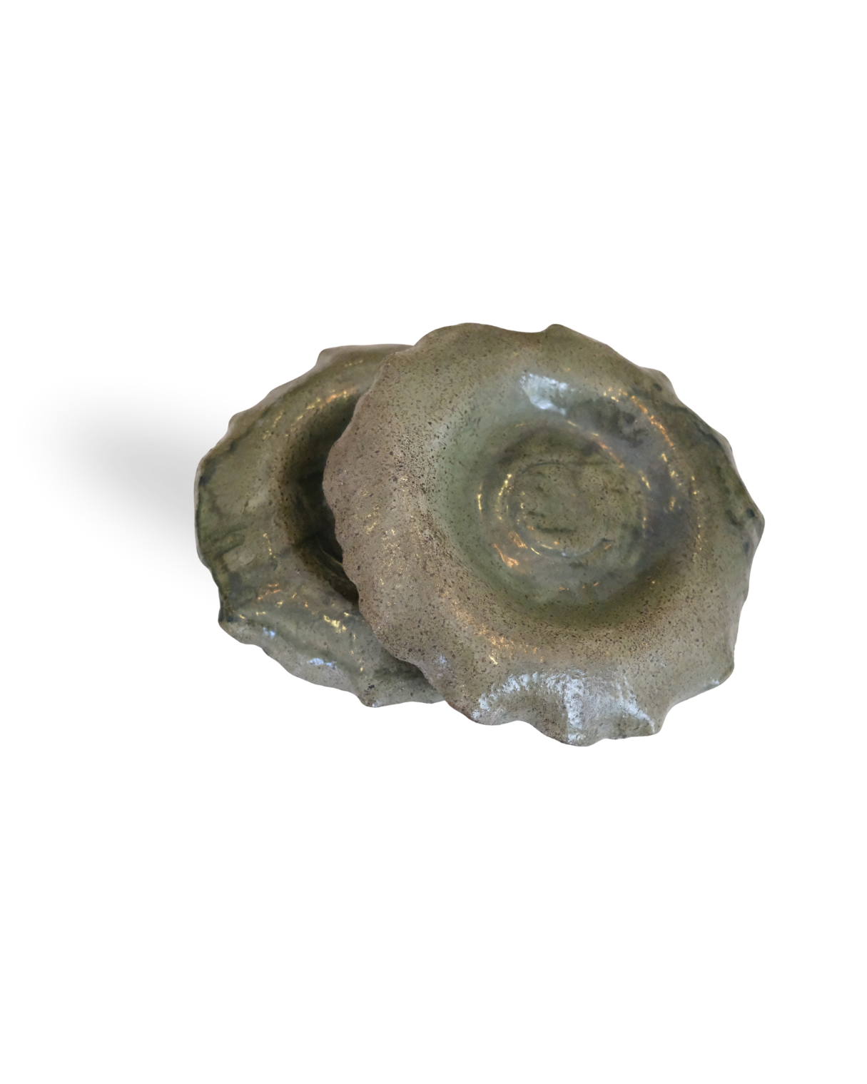 Horizon Line Handmade Grey Ceramic Plate