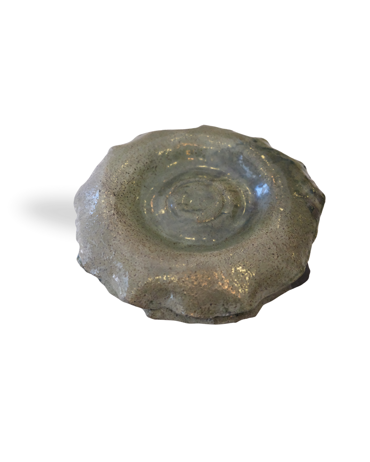 Horizon Line Handmade Grey Ceramic Plate