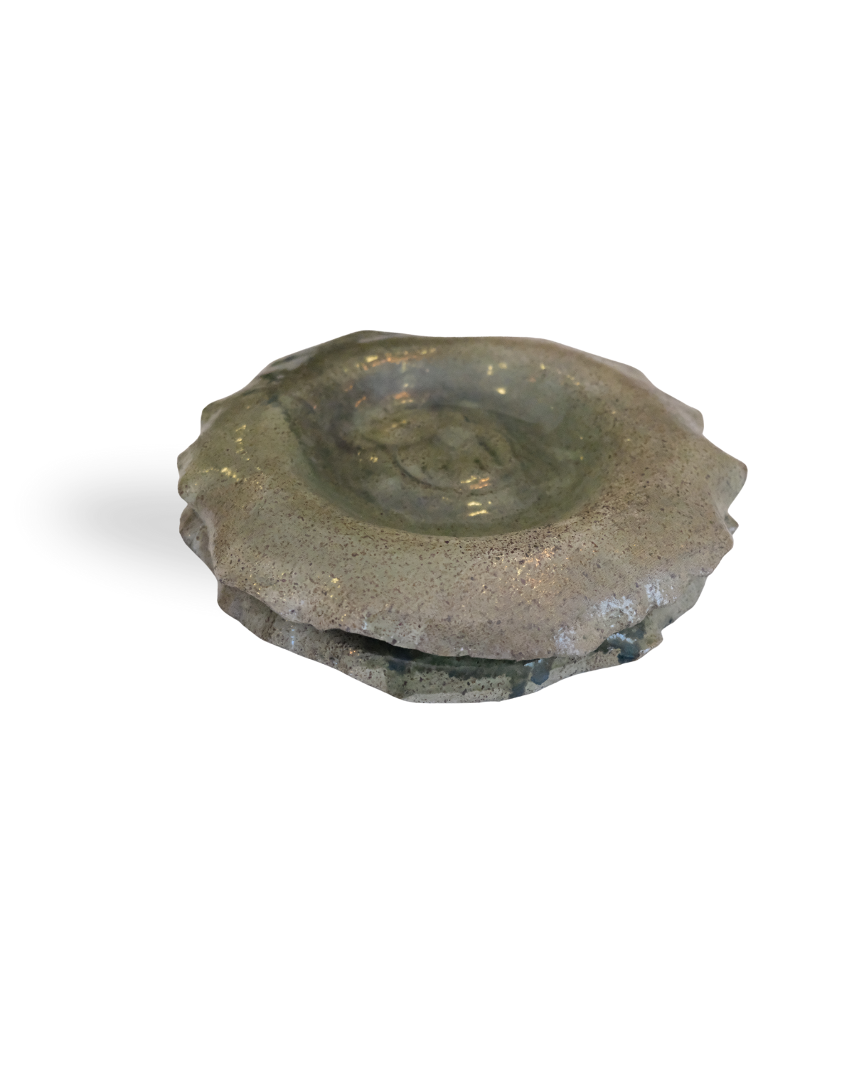 Horizon Line Handmade Grey Ceramic Plate