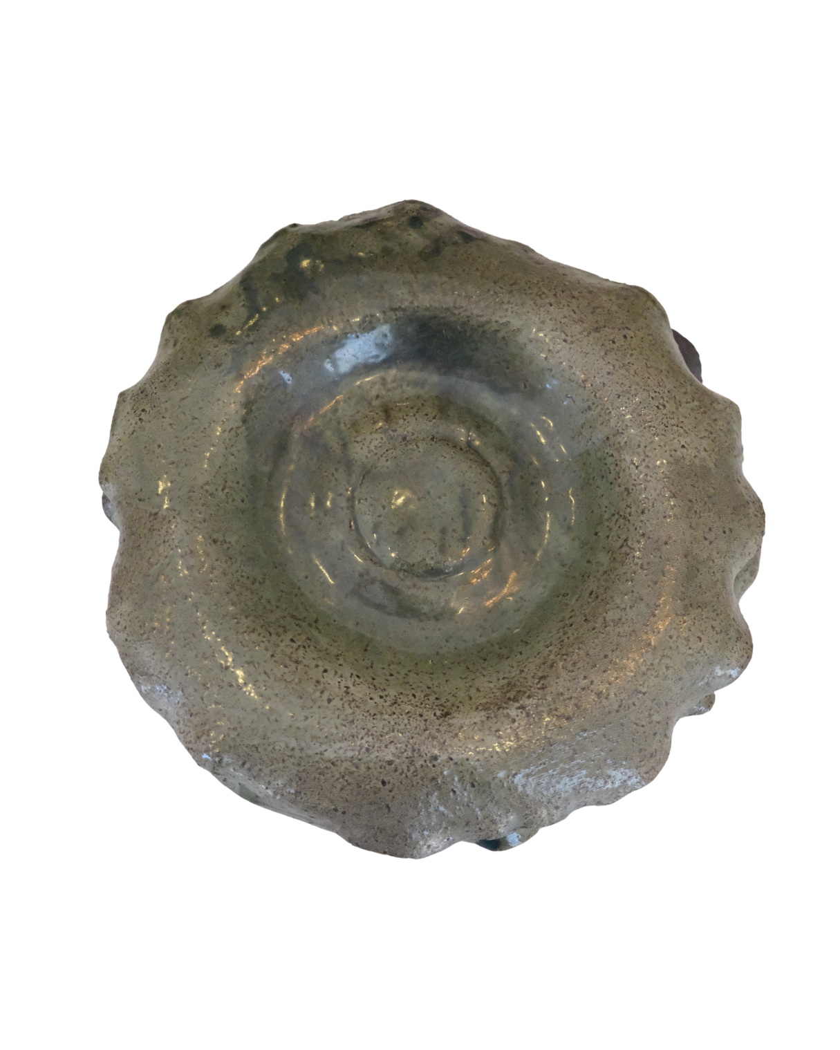 Horizon Line Handmade Grey Ceramic Plate