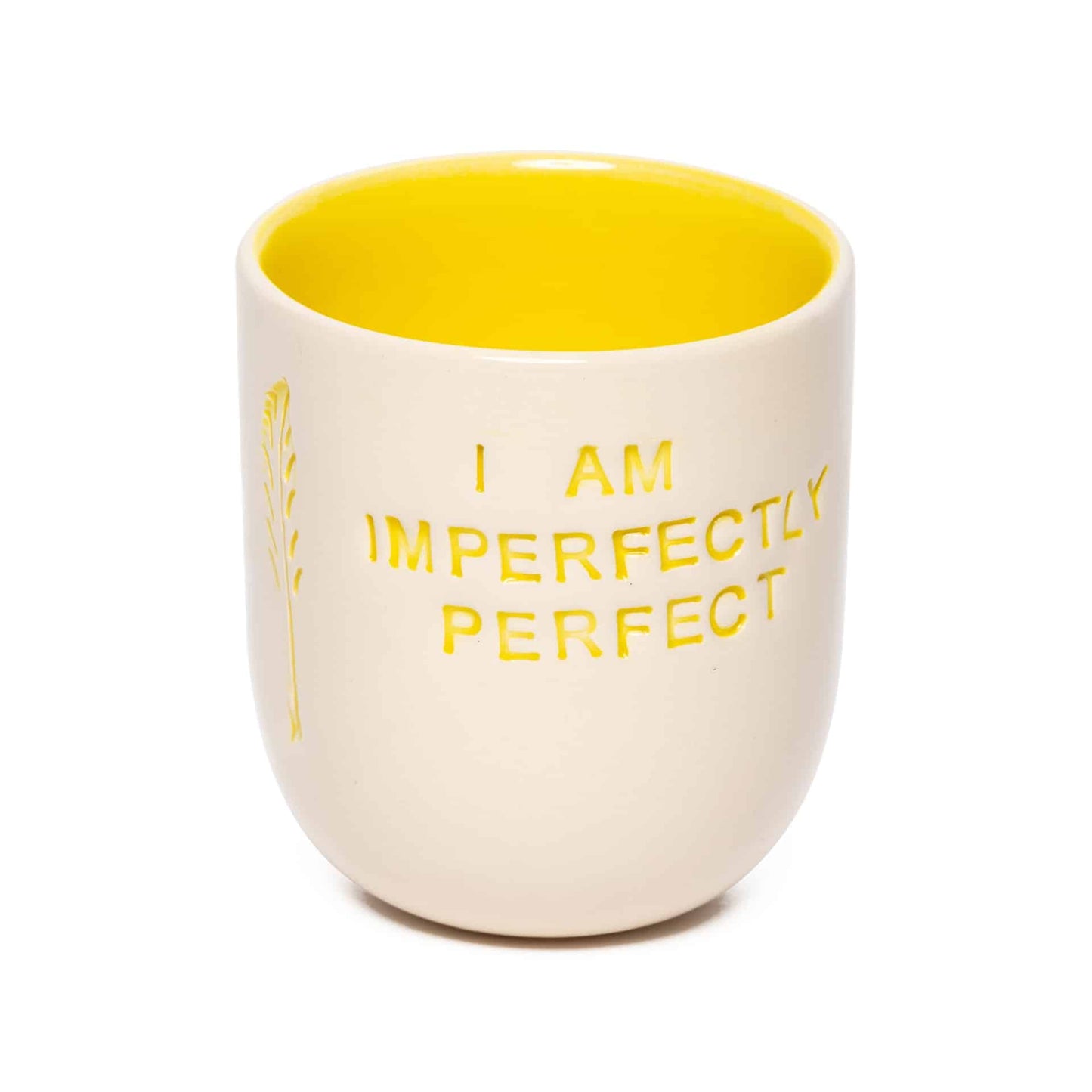 “I am Imperfectly Perfect” Yellow Mood Mug