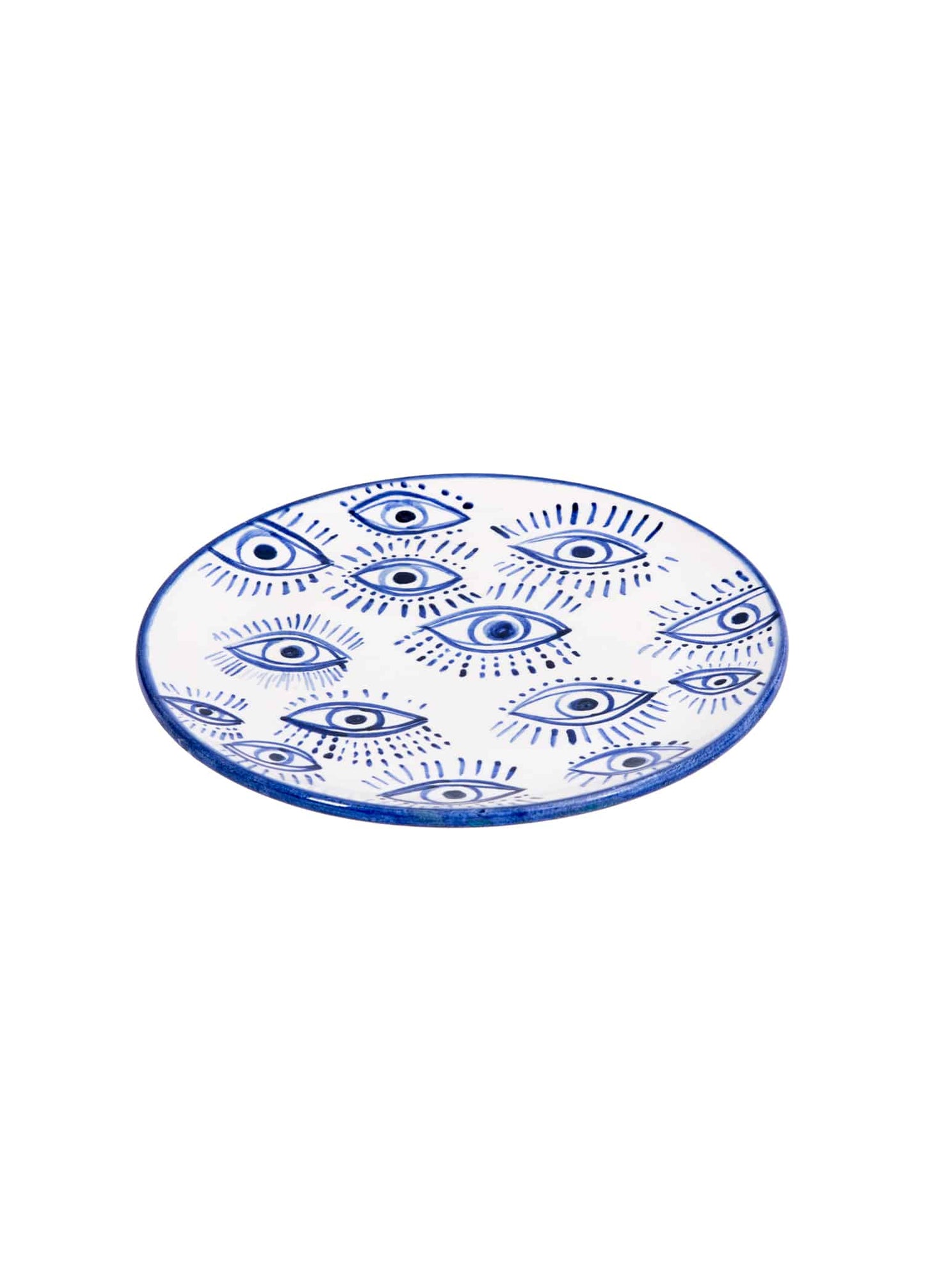 Çoklu Göz Seramik Pasta Tabağı 18 cm