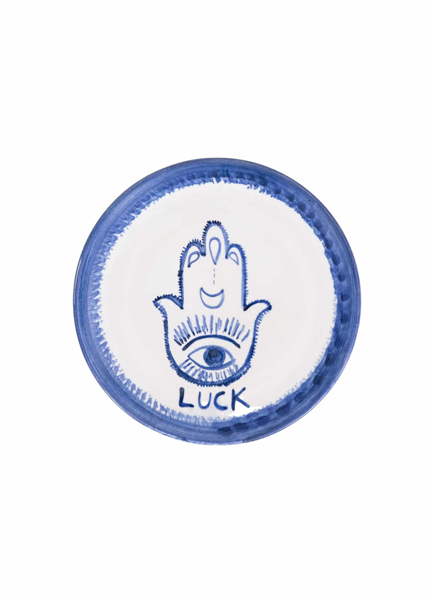 LUCK yazılı Fatma Ana Eli Pasta Tabağı 18 cm